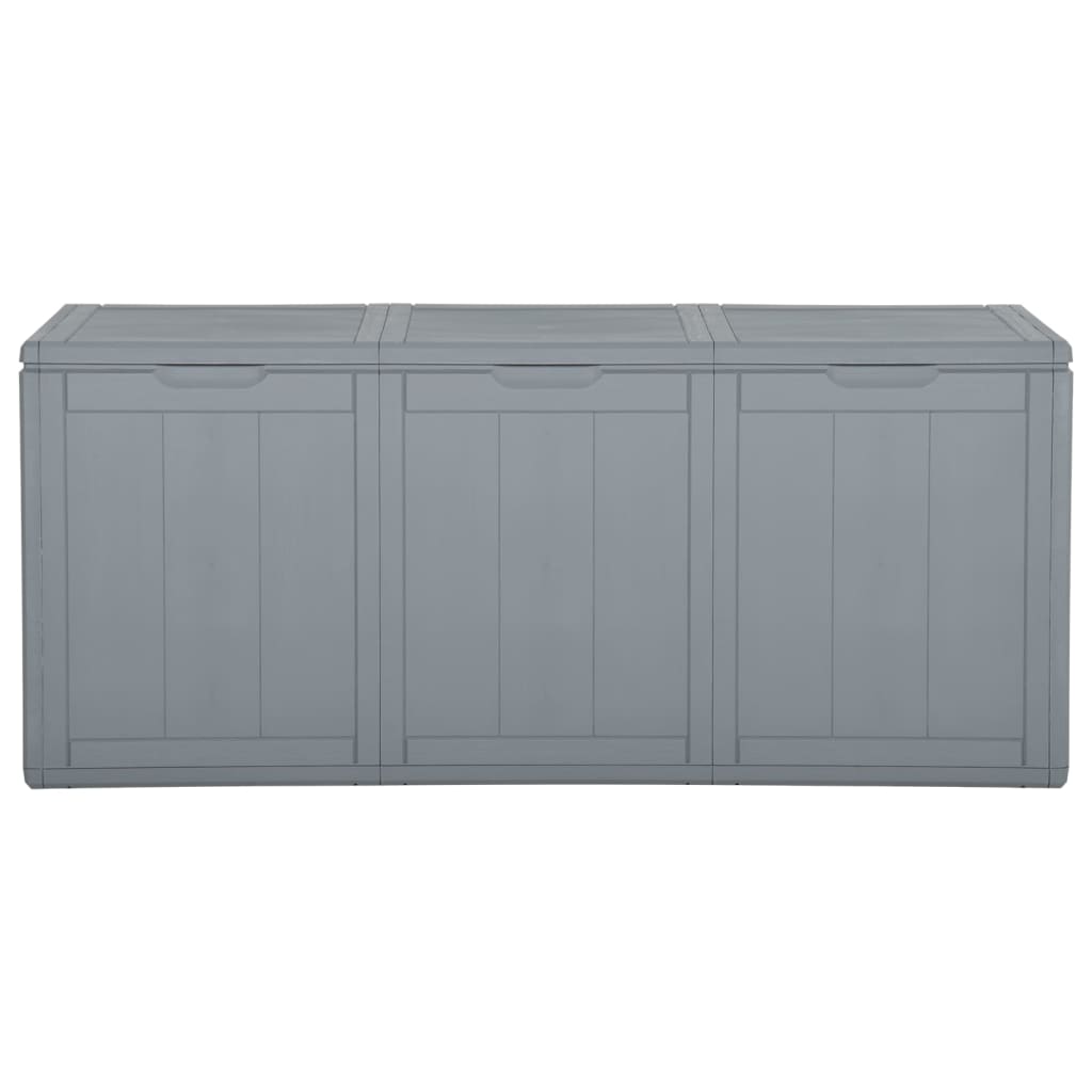 Garden Storage Box 270L Grey PP Rattan