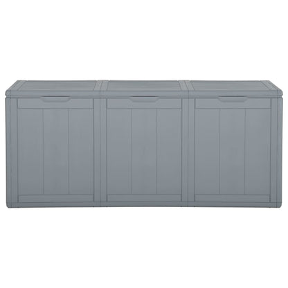 Garden Storage Box 270L Grey PP Rattan