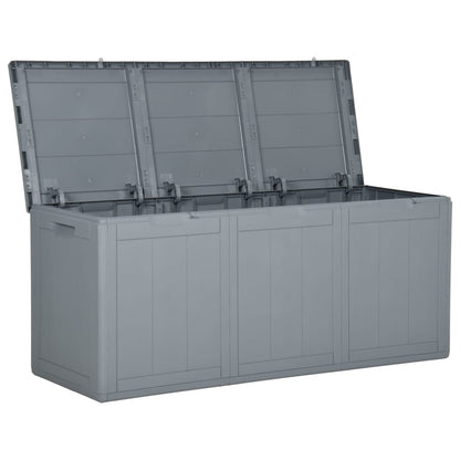 Garden Storage Box 270L Grey PP Rattan