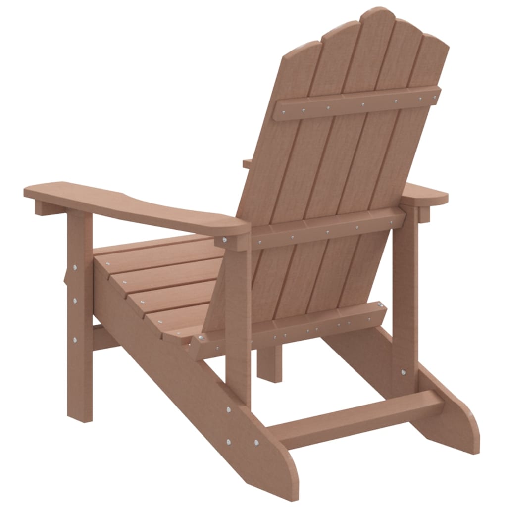 Garden Adirondack Chair HDPE Brown