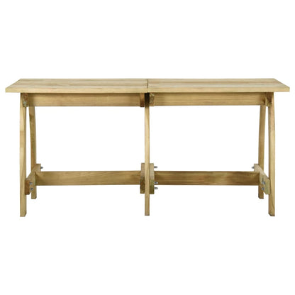 Garden Table 160x74x75 cm Impregnated Pinewood