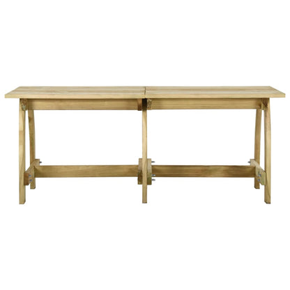 Garden Table 220x74x75 cm Impregnated Pinewood