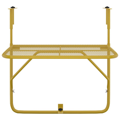 Balcony Table Gold 60x40 cm Steel