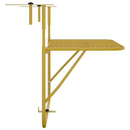 Balcony Table Gold 60x40 cm Steel