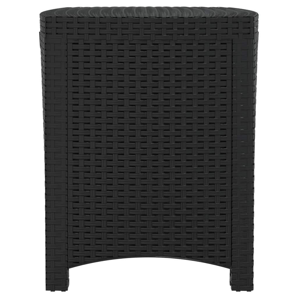 Garden Storage Box 39x39x46 cm PP Rattan Graphite