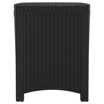 Garden Storage Box 39x39x46 cm PP Rattan Graphite