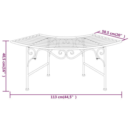 Tree Bench 113 cm Black Steel