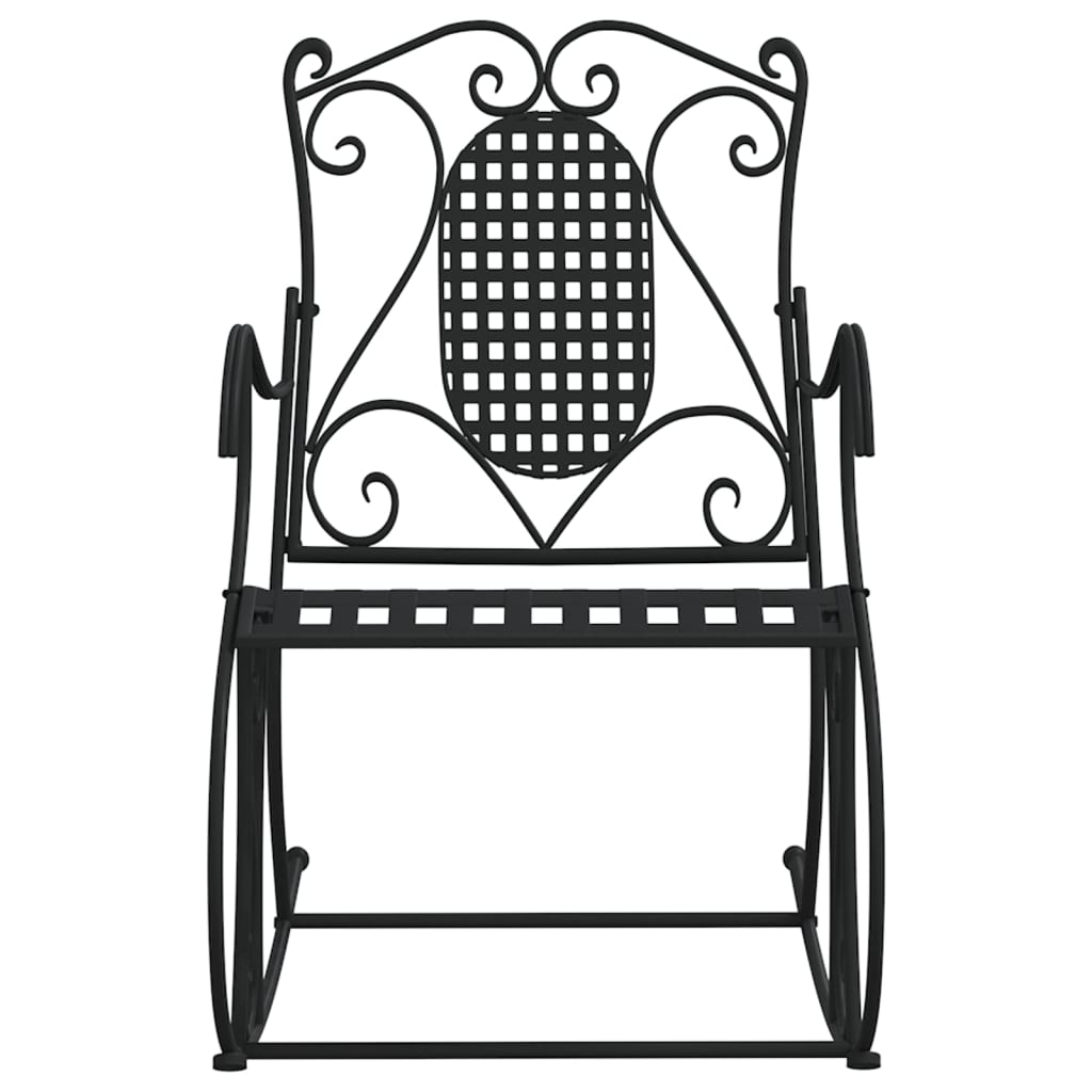 Rocking Bench 84 cm Black Steel