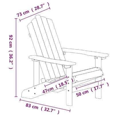 Garden Adirondack Chairs 2 pcs HDPE Anthracite