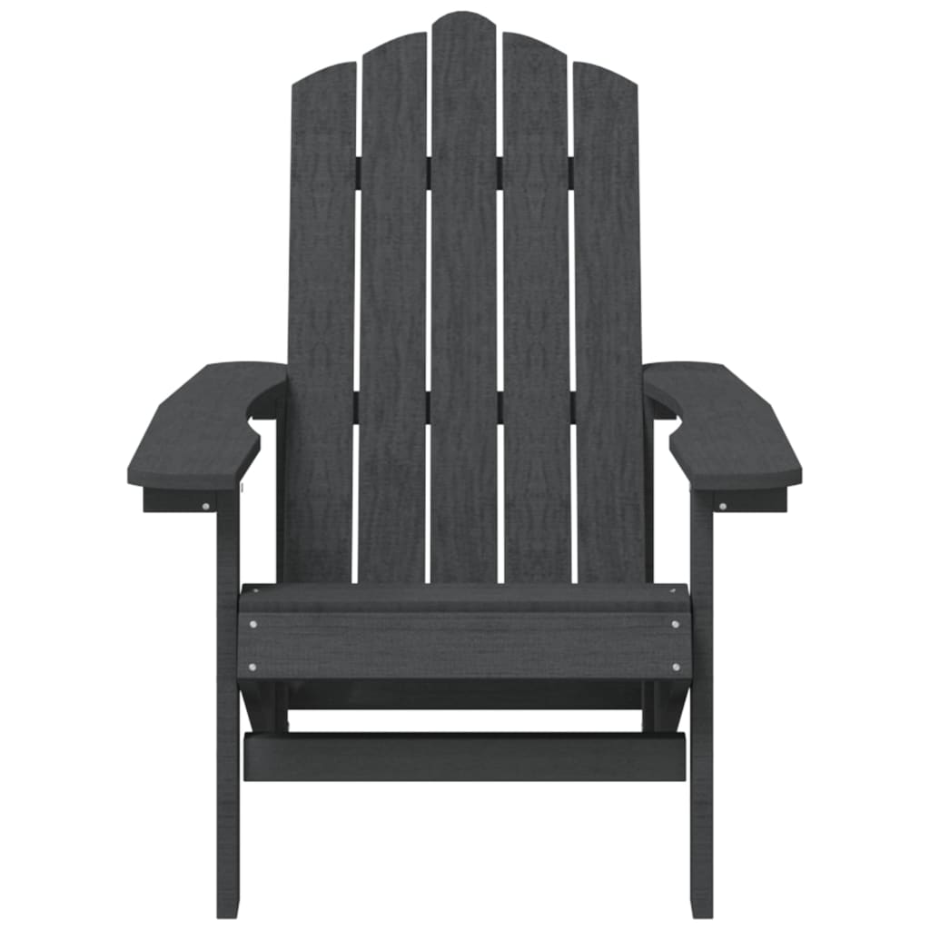 Garden Adirondack Chairs with Table HDPE Anthracite