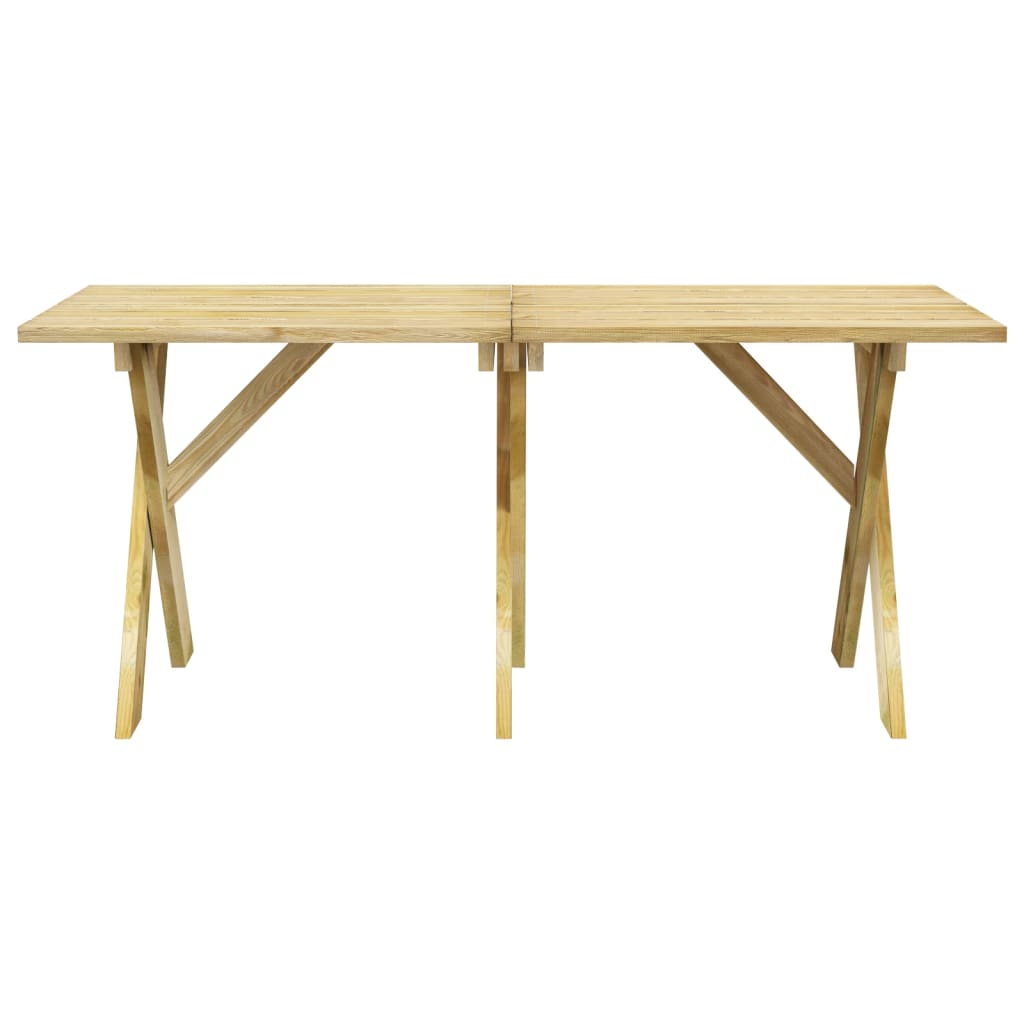 Garden Table 160x73x70 cm Impregnated Pinewood