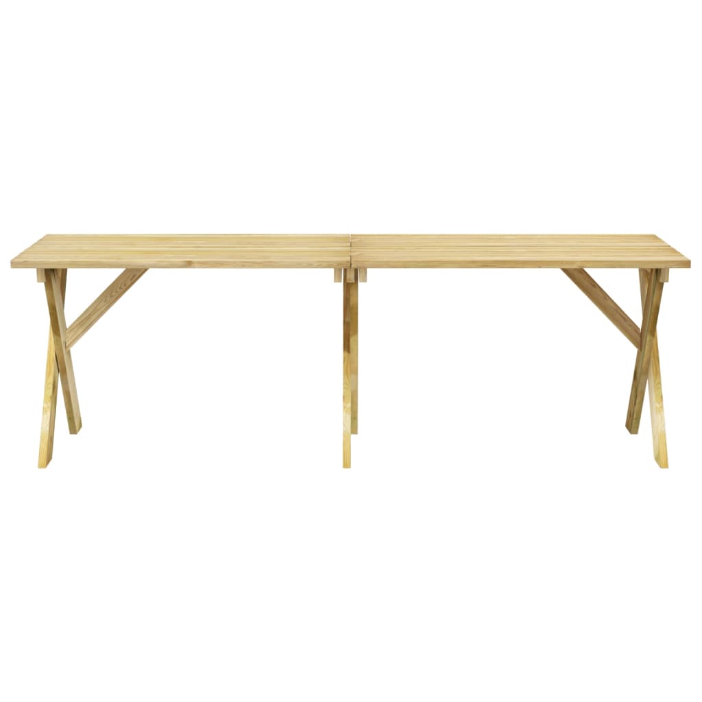 Garden Table 220x73x70 cm Impregnated Pinewood