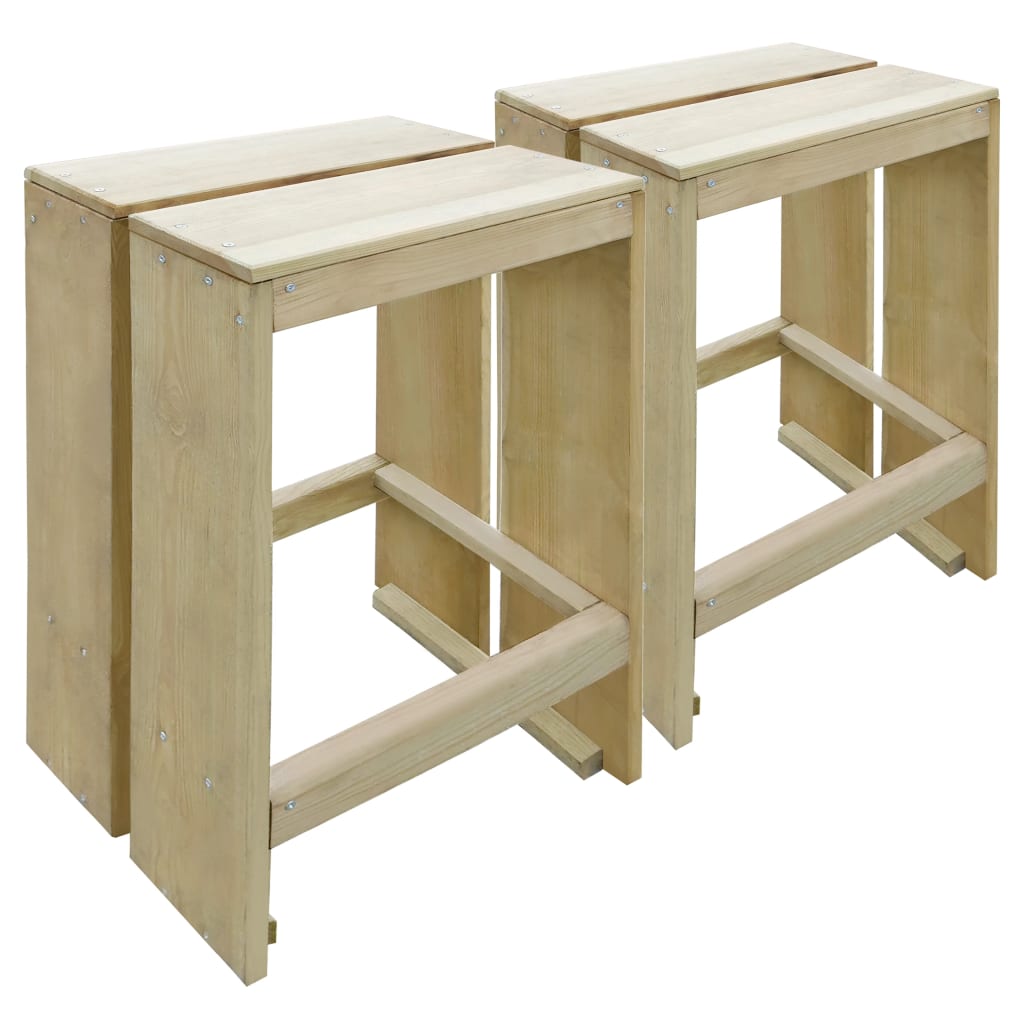 3 Piece Garden Bar Set Impregnated Pinewood