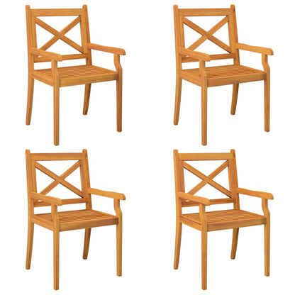 Outdoor Dining Chairs 4 pcs Solid Wood Acacia