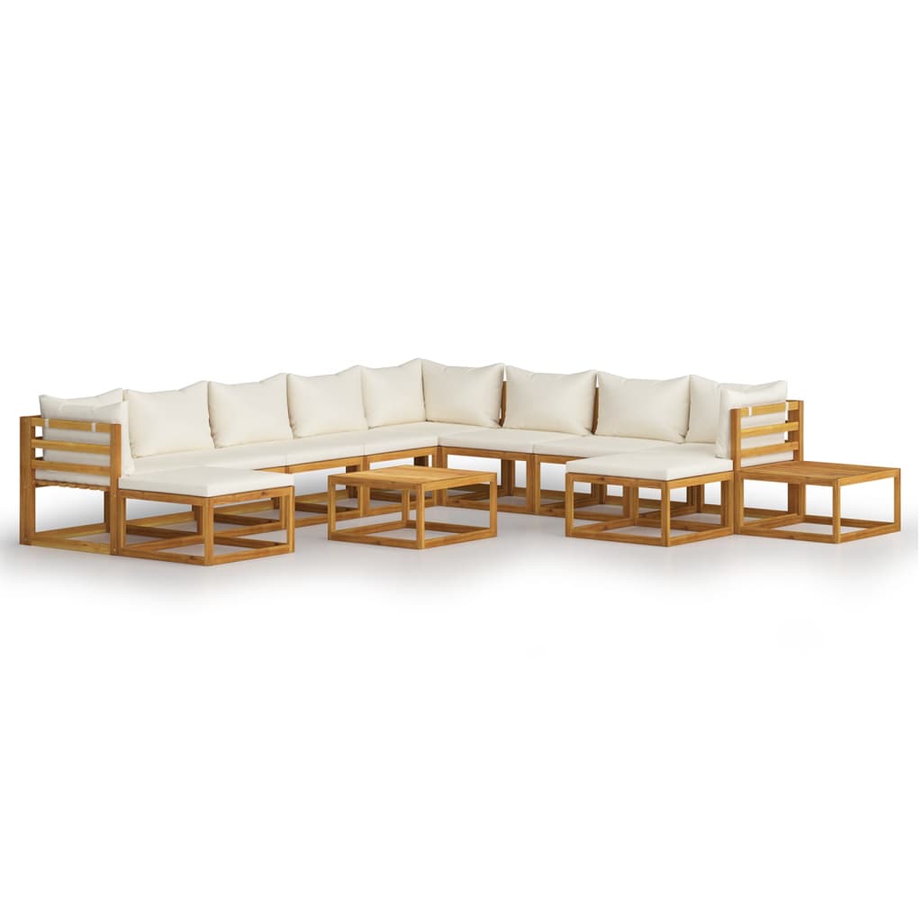 12 Piece Garden Lounge Set with Cushions Solid Wood Acacia (UK/IE/FI/NO only)