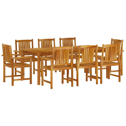 9 Piece Garden Dining Set Solid Wood Acacia