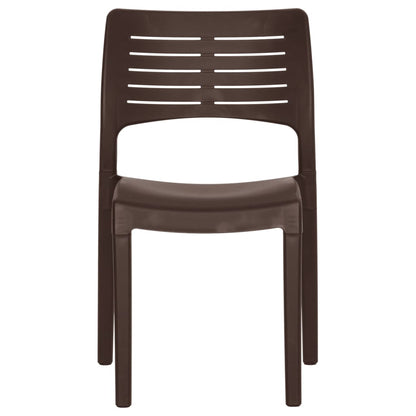 Garden Chairs 2 pcs Mocha Polypropylene