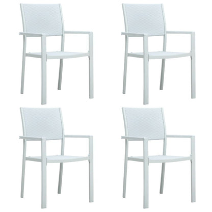 5 Piece Garden Dining Set White