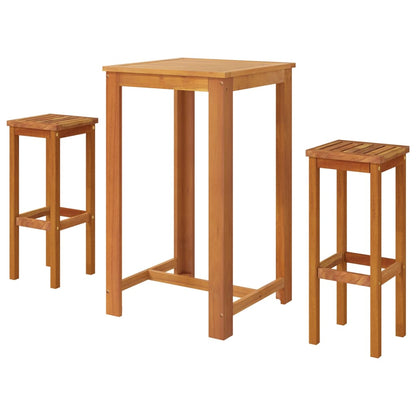 3 Piece Garden Bar Set Solid Acacia Wood