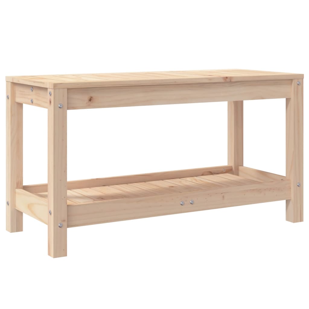 Garden Bench 82.5x35x45 cm Solid Wood Pine