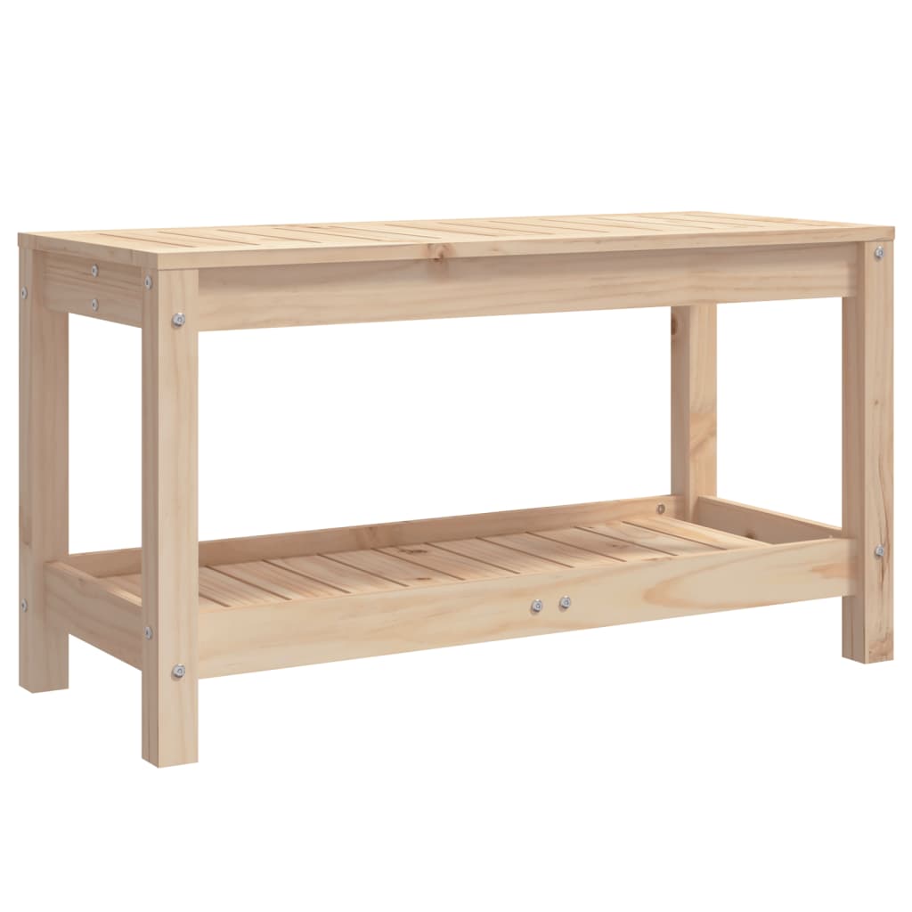 Garden Bench 82.5x35x45 cm Solid Wood Pine