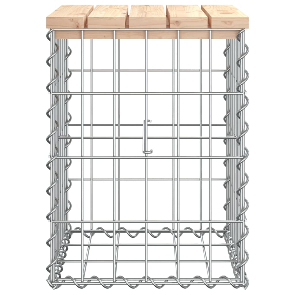 Garden Bench Gabion Design 33x31x42 cm Solid Wood Pine