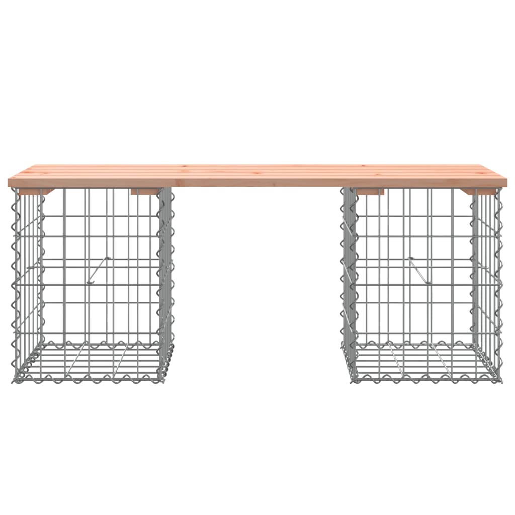 Garden Bench Gabion Design 103x31x42 cm Solid Wood Douglas