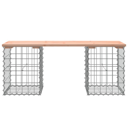 Garden Bench Gabion Design 103x31x42 cm Solid Wood Douglas