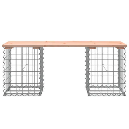 Garden Bench Gabion Design 103x31x42 cm Solid Wood Douglas