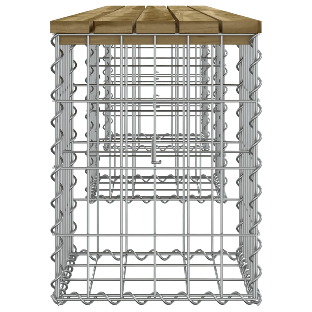 Garden Bench Gabion Design 203x31x42 cm Impregnated Wood Pine