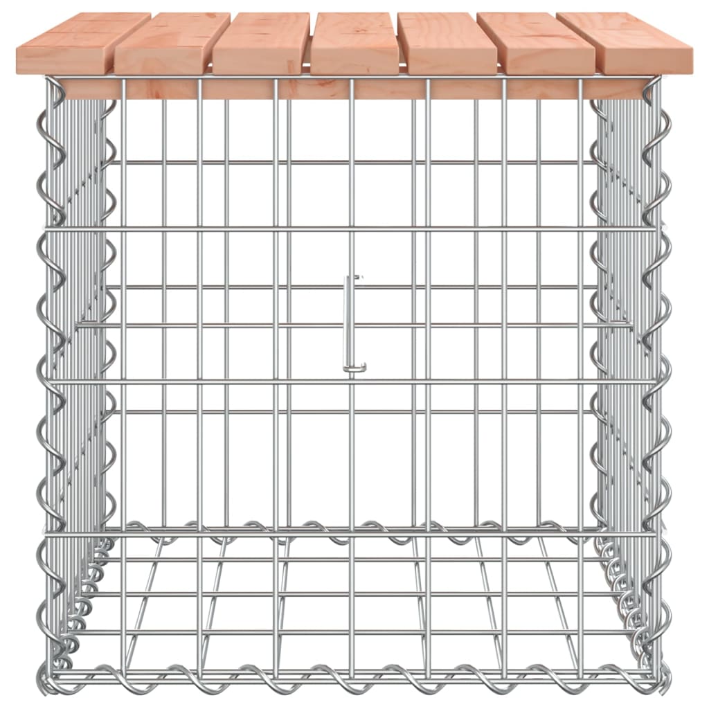 Garden Bench Gabion Design 43x44x42 cm Solid Wood Douglas