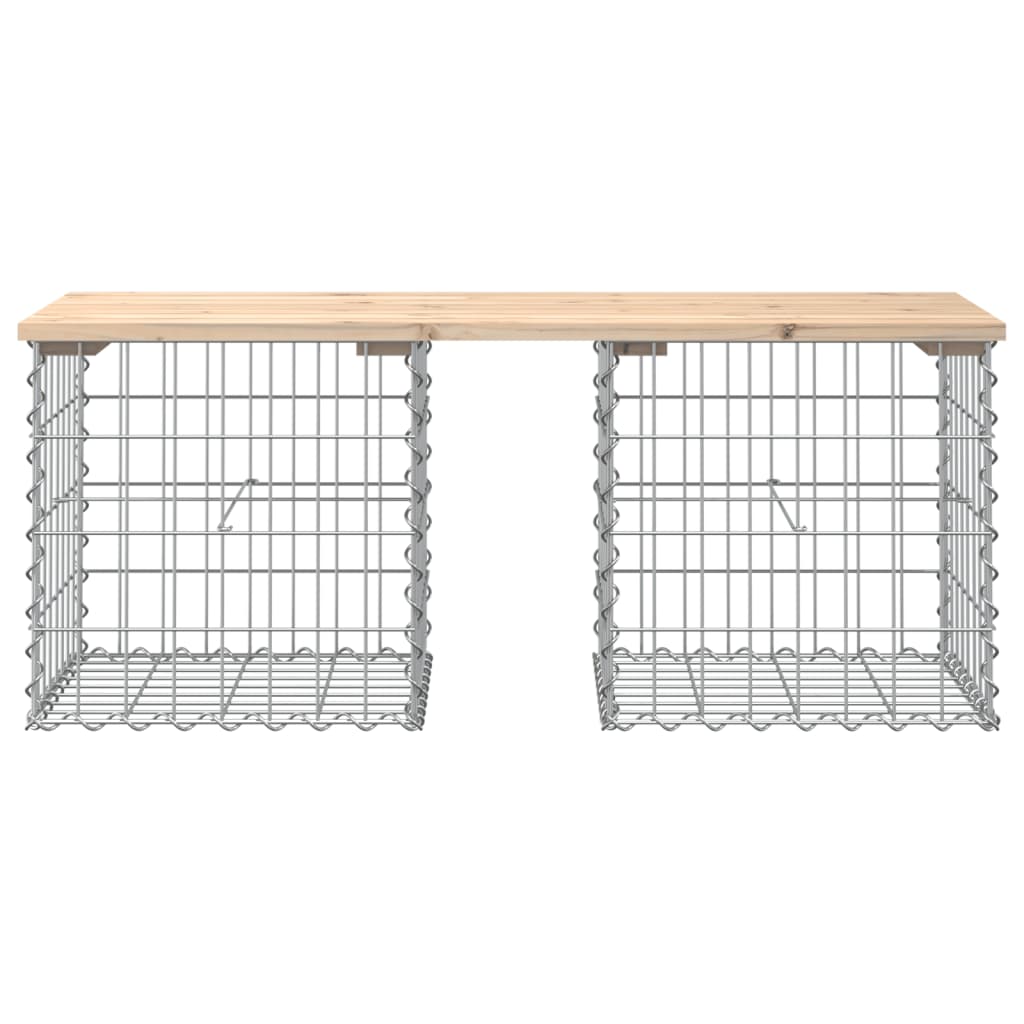 Garden Bench Gabion Design 103x44x42 cm Solid Wood Pine