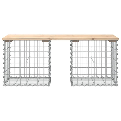 Garden Bench Gabion Design 103x44x42 cm Solid Wood Pine