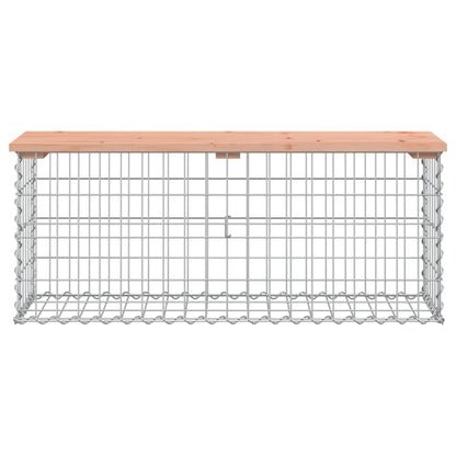 Garden Bench Gabion Design 103x31.5x42 cm Solid Wood Douglas