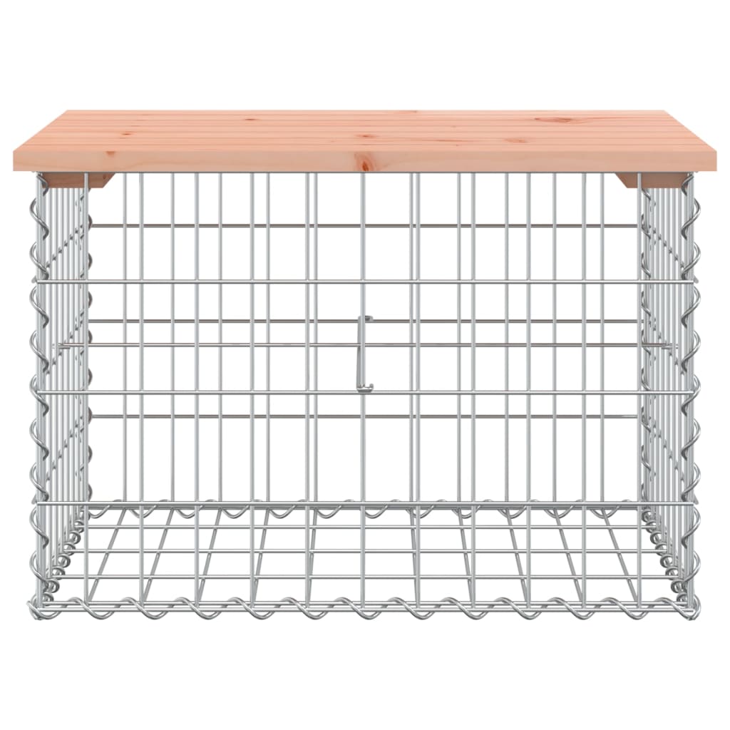 Garden Bench Gabion Design 63x44x42 cm Solid Wood Douglas