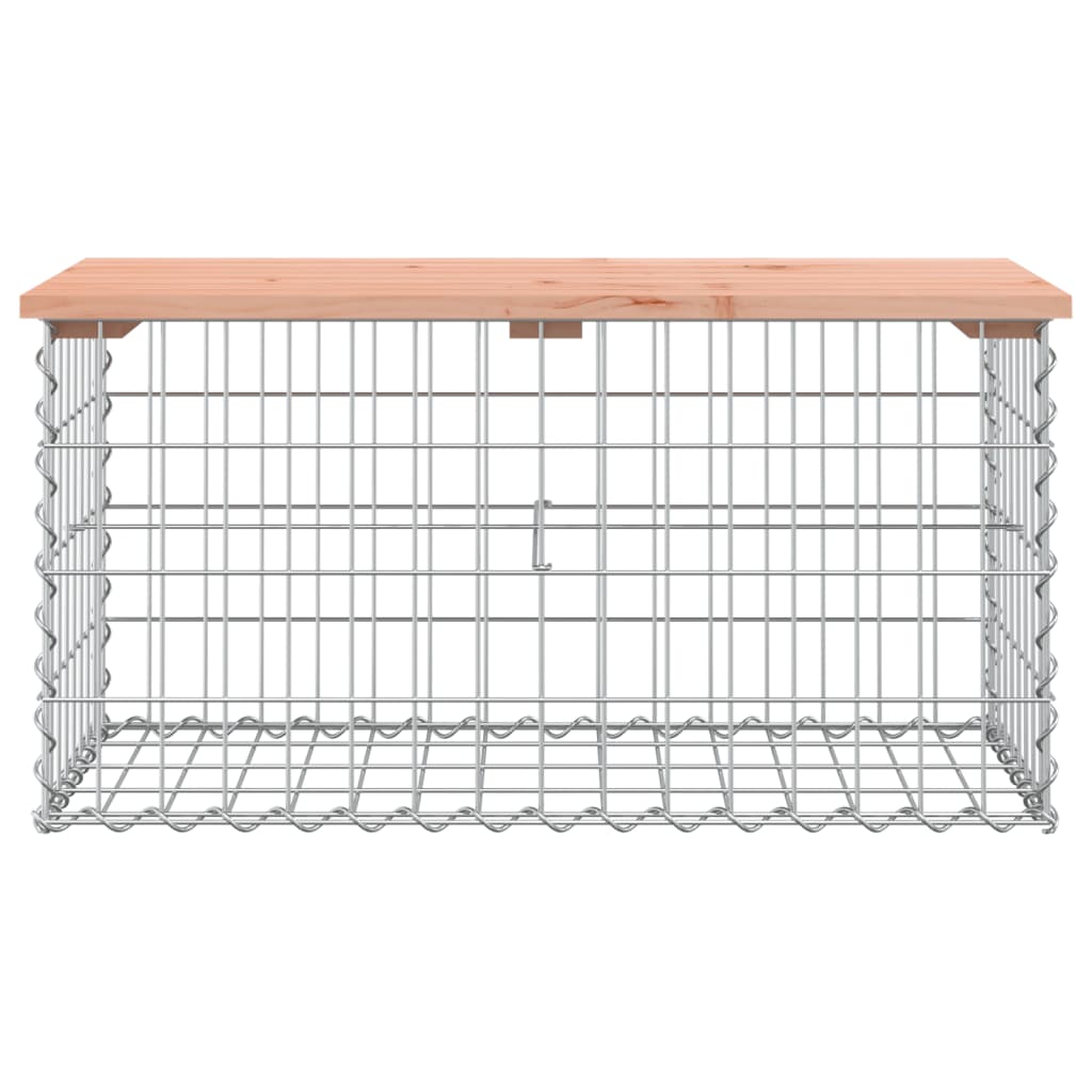 Garden Bench Gabion Design 83x44x42 cm Solid Wood Douglas