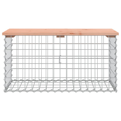 Garden Bench Gabion Design 83x44x42 cm Solid Wood Douglas