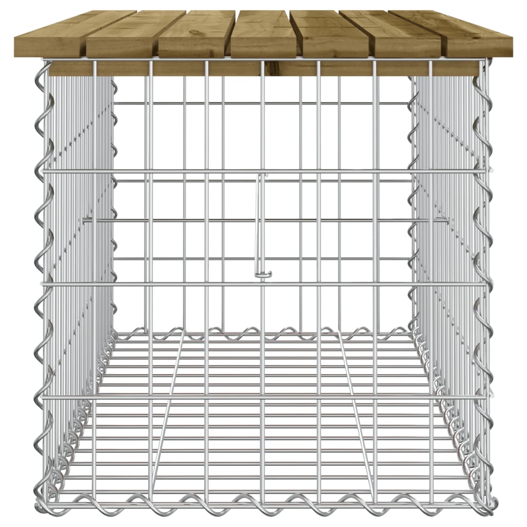 Garden Bench Gabion Design 83x44x42 cm Impregnated Wood Pine