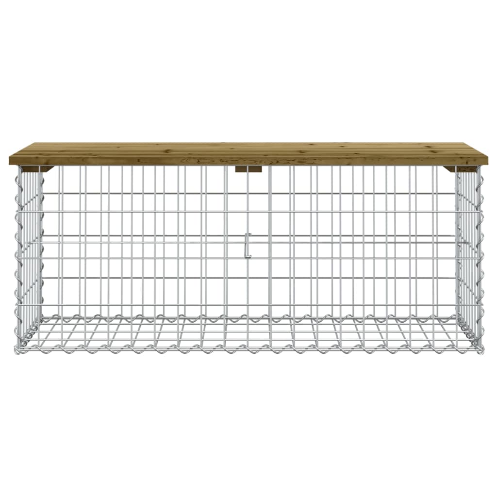 Garden Bench Gabion Design 103x44x42 cm Impregnated Wood Pine