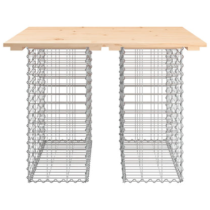 Garden Bench Gabion Design 100x102x72 cm Solid Wood Pine