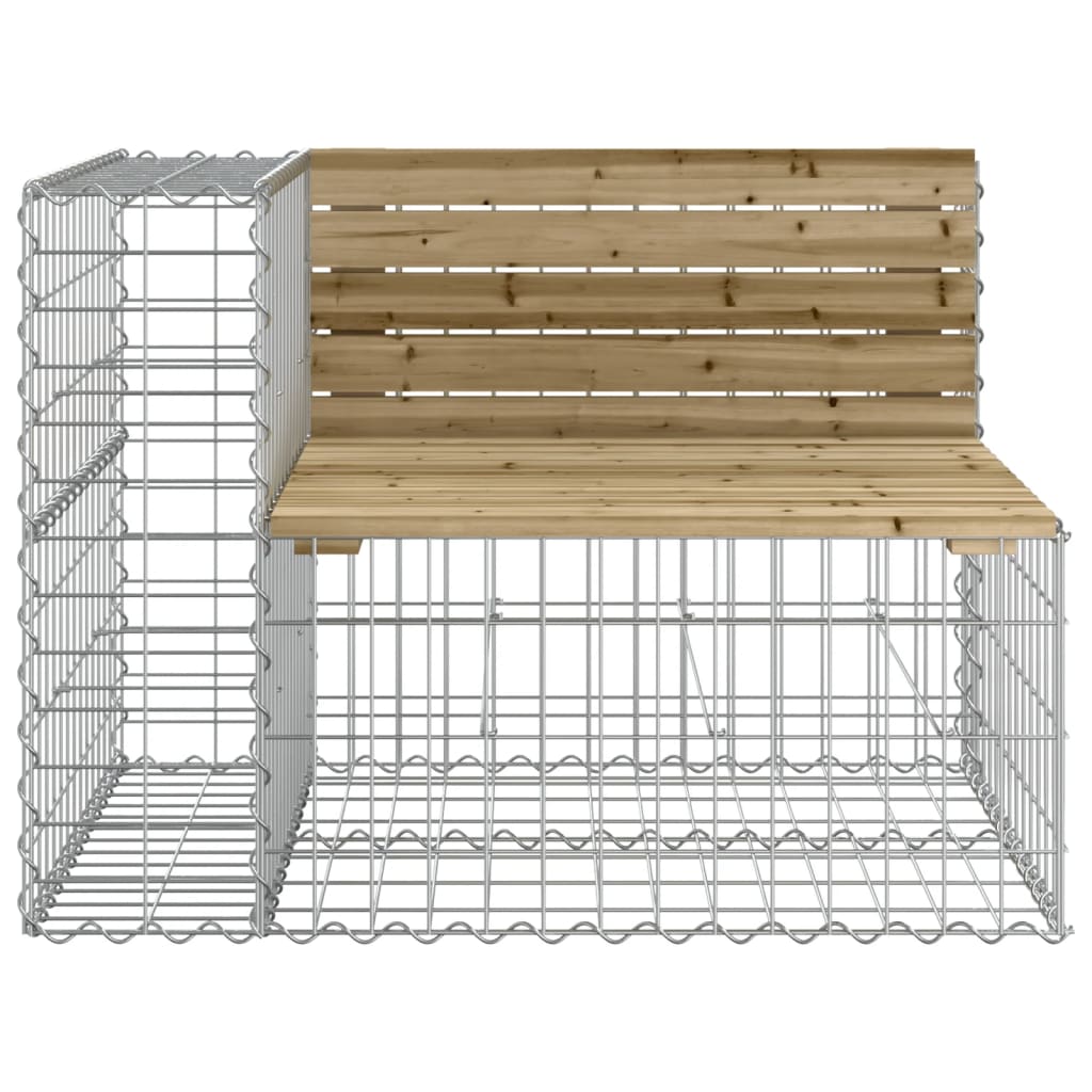 Garden Bench Gabion Design 184x71x65.5 cm Impregnated Wood Pine