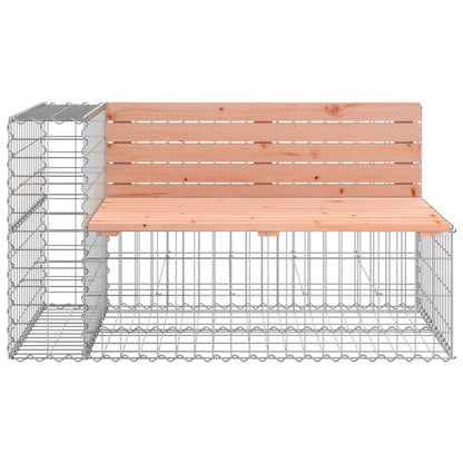 Garden Bench Gabion Design 244x71x65.5 cm Solid Wood Douglas