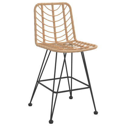 Bar Stools 2 pcs 45x56x103.5 cm PE Rattan and Steel