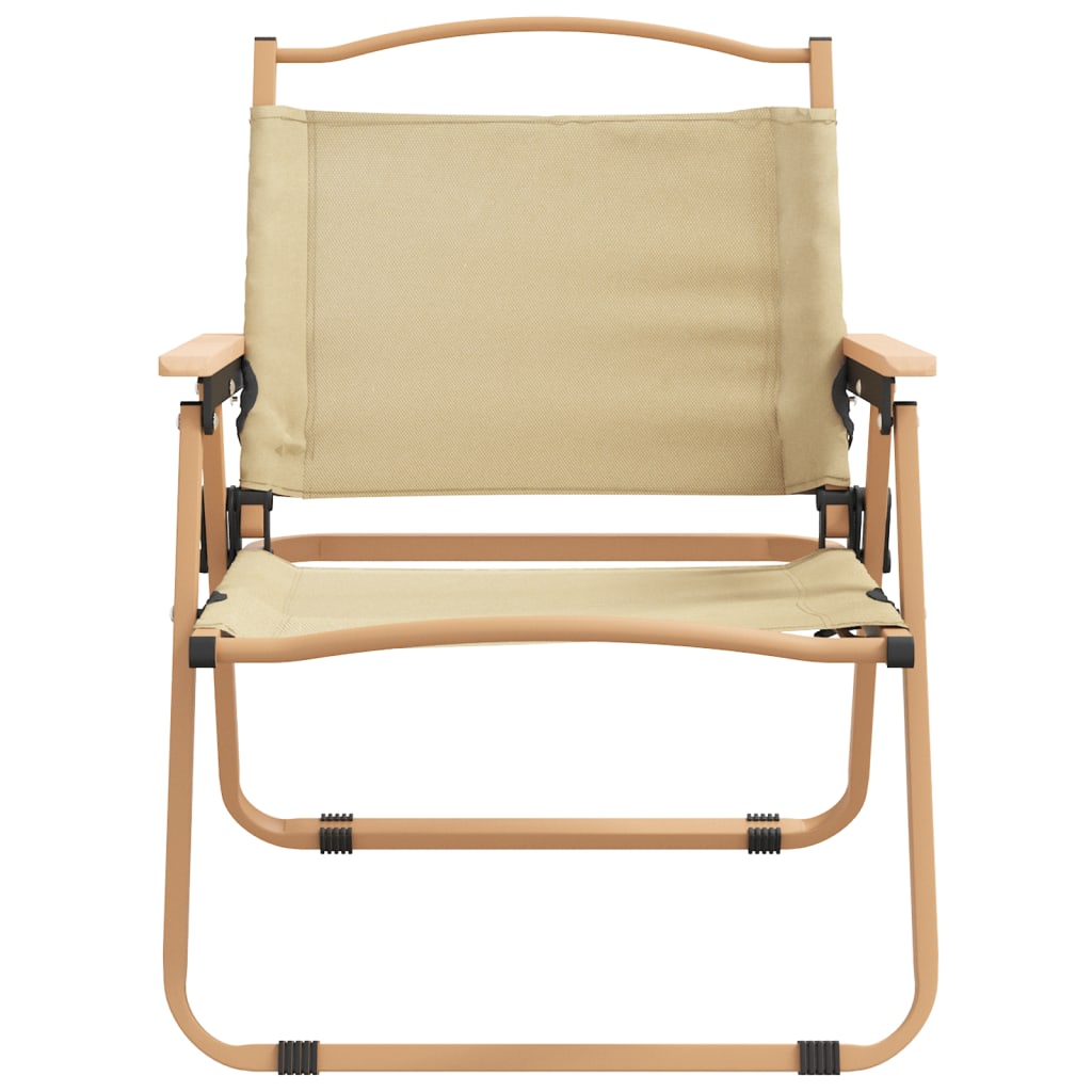 Camping Chairs 2 pcs Beige 54x43x59cm Oxford Fabric