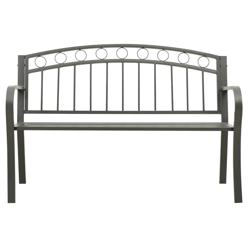 Garden Bench Grey 120 cm Steel