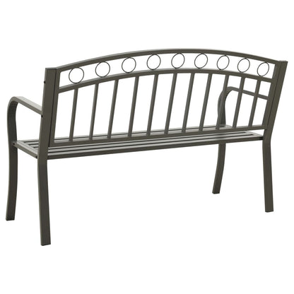 Garden Bench Grey 120 cm Steel