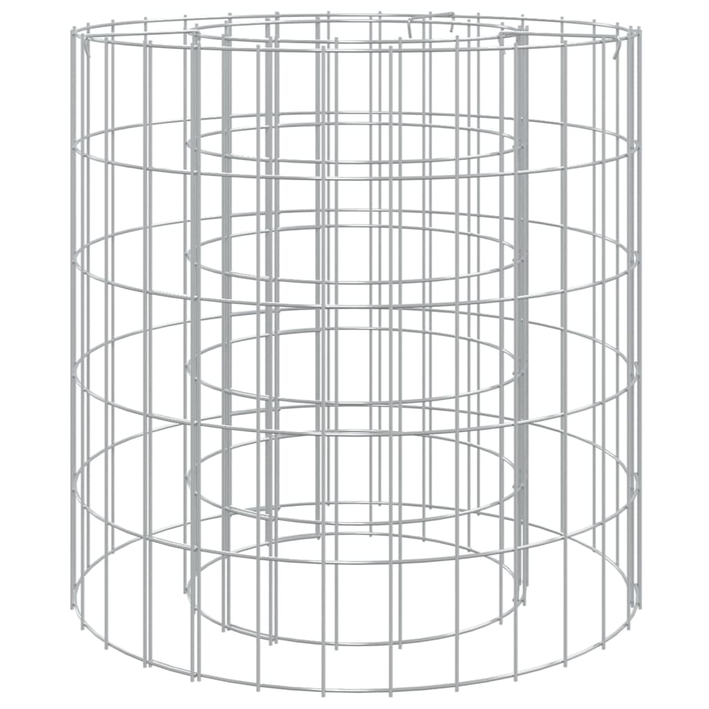 Gabion Fire Pit Ã˜ 50 cm Galvanised Iron