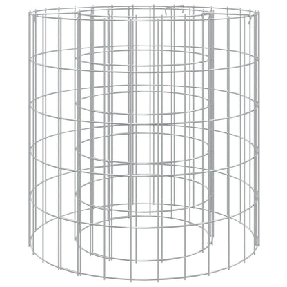 Gabion Fire Pit Ã˜ 50 cm Galvanised Iron