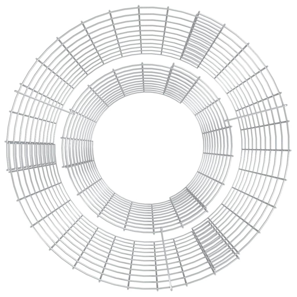 Gabion Fire Pit Ã˜ 50 cm Galvanised Iron