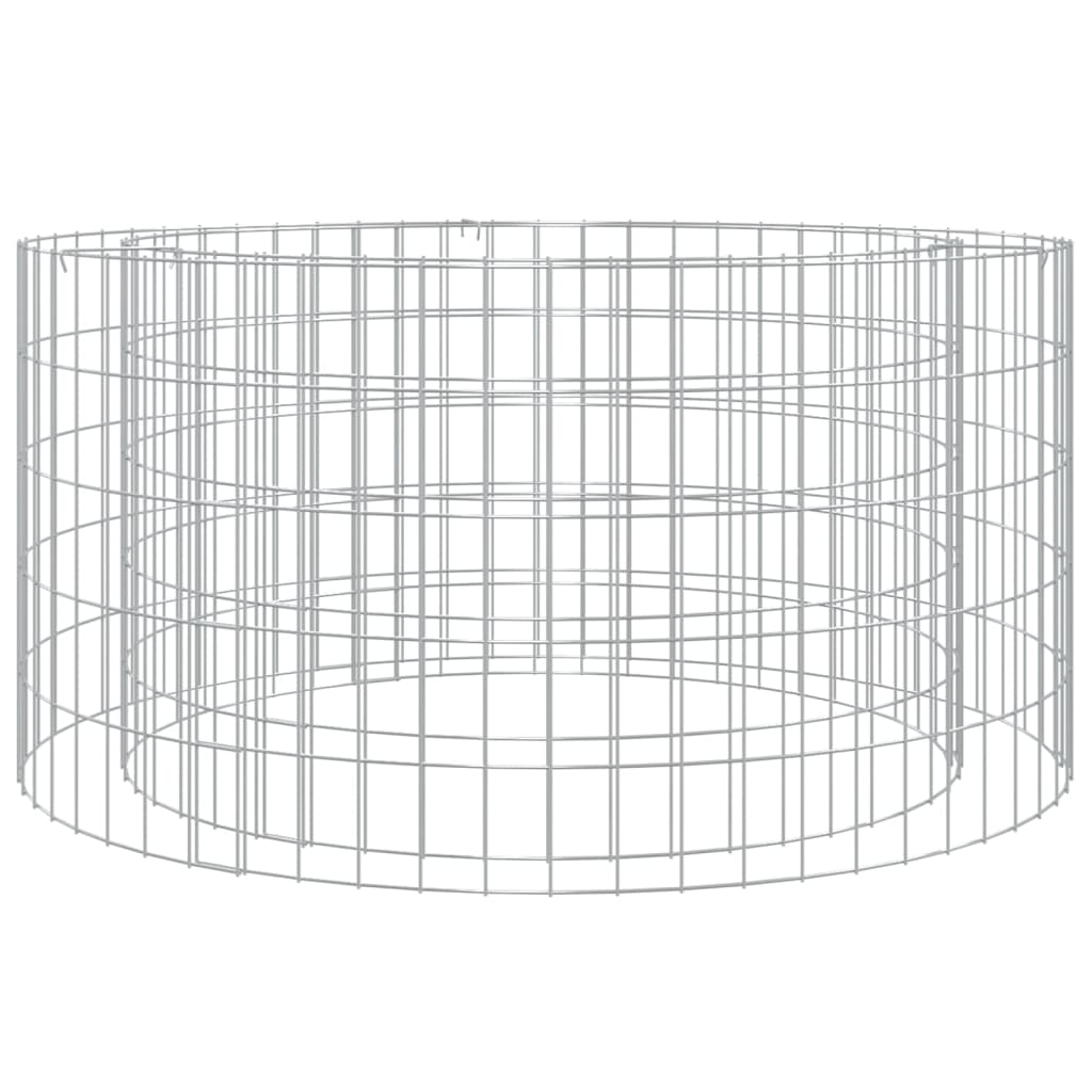 Gabion Fire Pit Ã˜ 100 cm Galvanised Iron